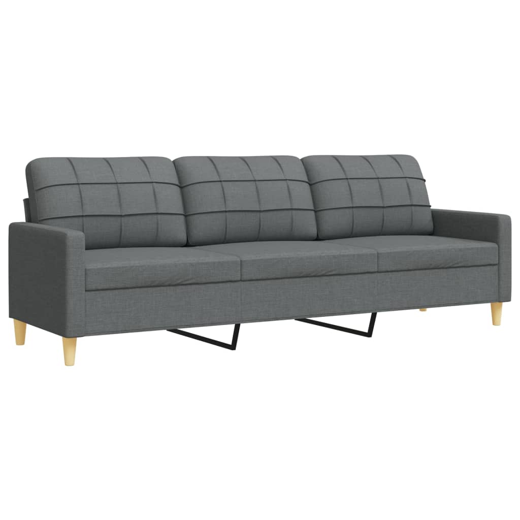 2-delige Loungeset stof donkergrijs Banken | Creëer jouw Trendy Thuis | Gratis bezorgd & Retour | Trendy.nl