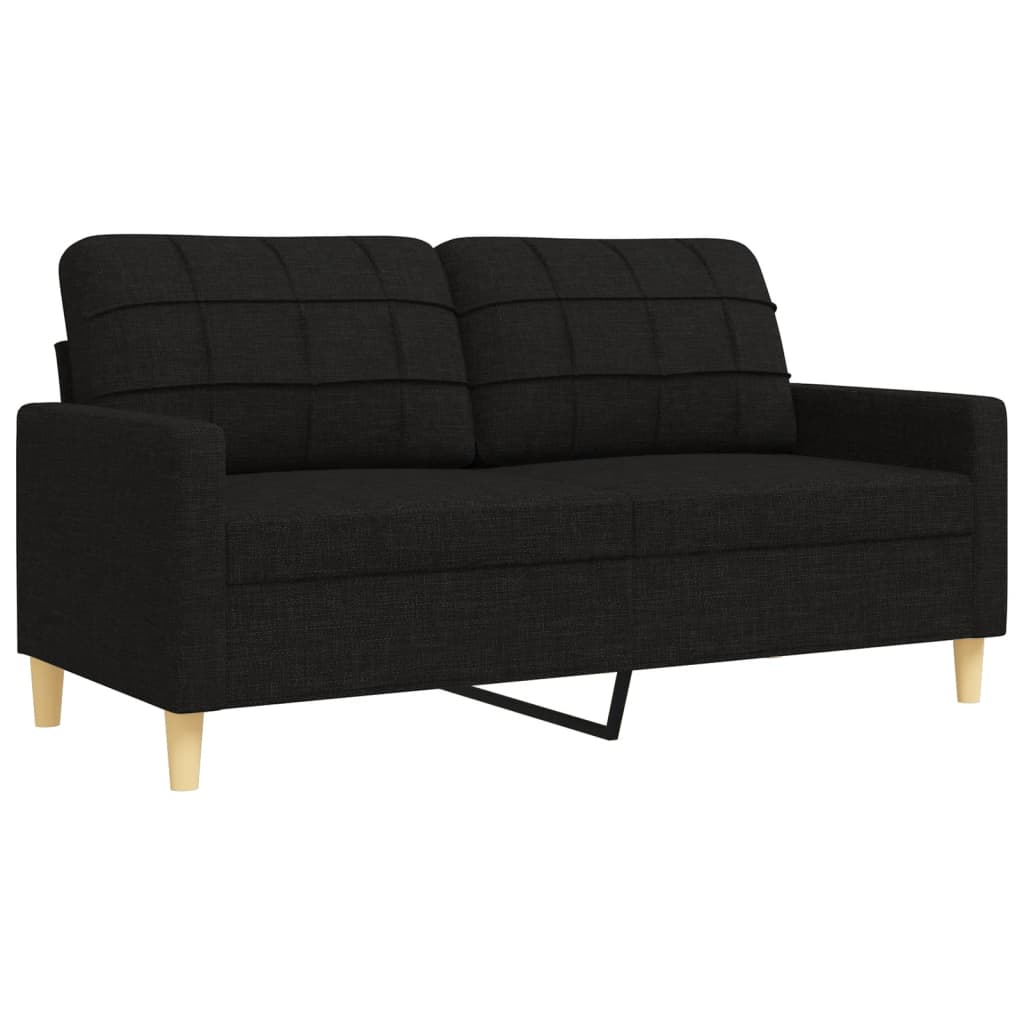 2-delige Loungeset stof zwart Banken | Creëer jouw Trendy Thuis | Gratis bezorgd & Retour | Trendy.nl