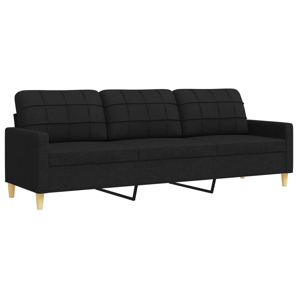 2-delige Loungeset stof zwart Banken | Creëer jouw Trendy Thuis | Gratis bezorgd & Retour | Trendy.nl