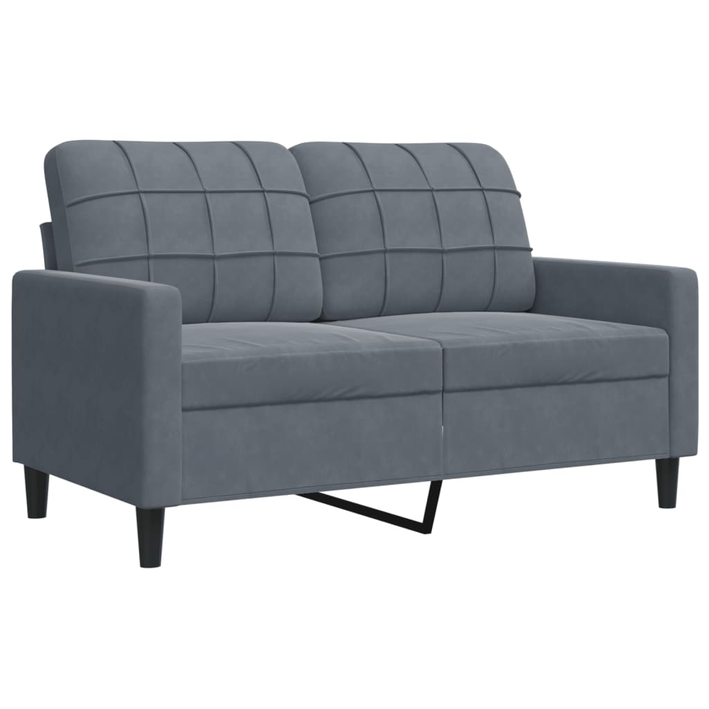 2-delige Loungeset met kussens en bolsters fluweel donkergrijs Banken | Creëer jouw Trendy Thuis | Gratis bezorgd & Retour | Trendy.nl