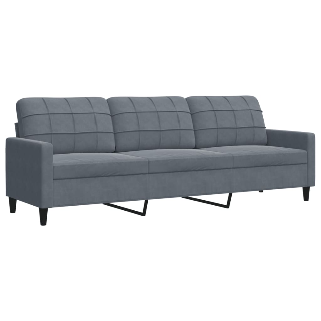 3-delige Loungeset met kussens en bolsters fluweel donkergrijs Banken | Creëer jouw Trendy Thuis | Gratis bezorgd & Retour | Trendy.nl