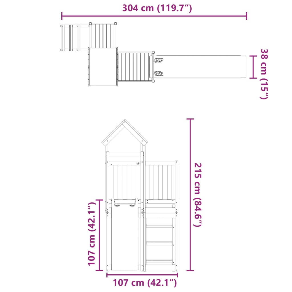 Speelhuis massief grenenhout Speeltoestellen | Creëer jouw Trendy Thuis | Gratis bezorgd & Retour | Trendy.nl