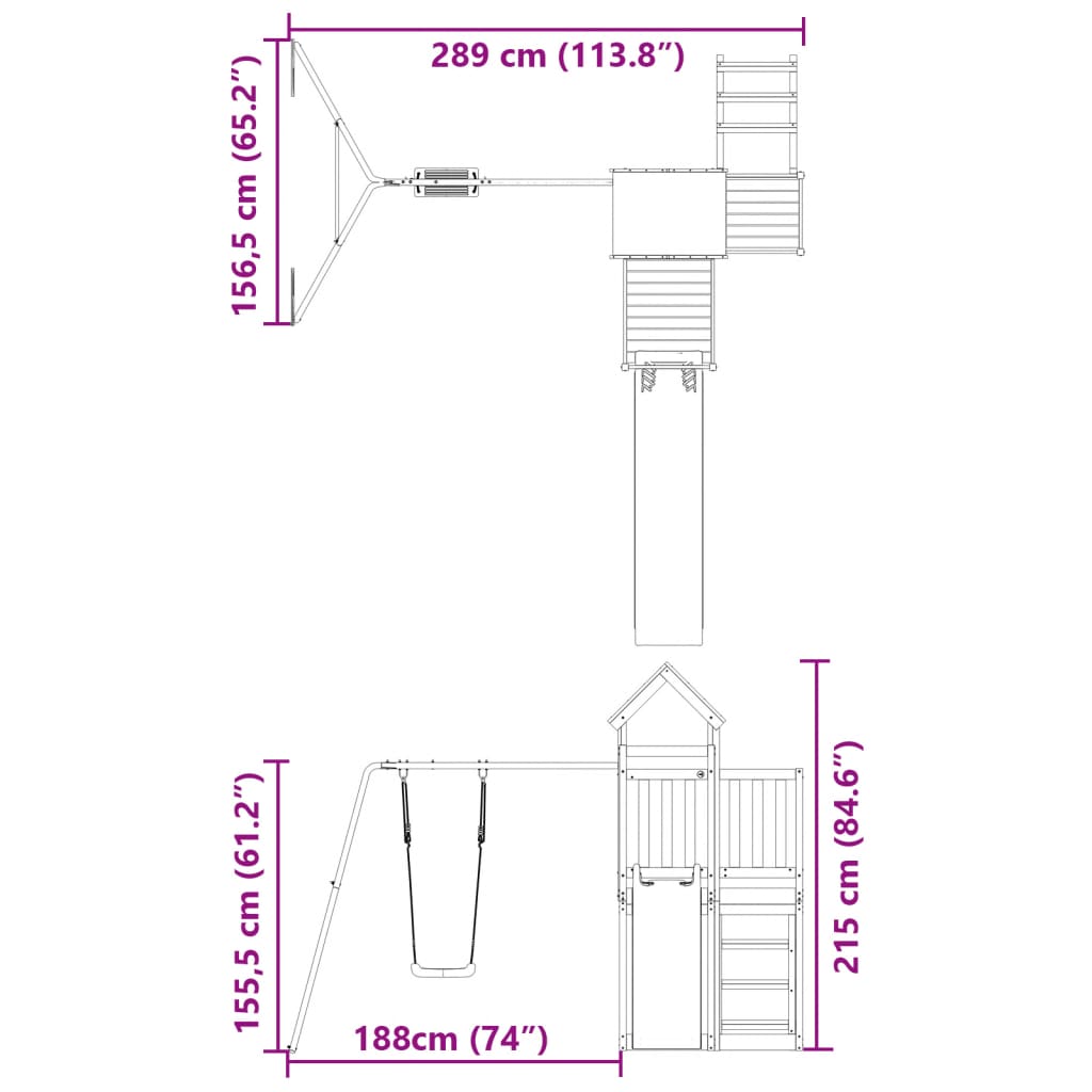 Speelhuis massief grenenhout Speeltoestellen | Creëer jouw Trendy Thuis | Gratis bezorgd & Retour | Trendy.nl