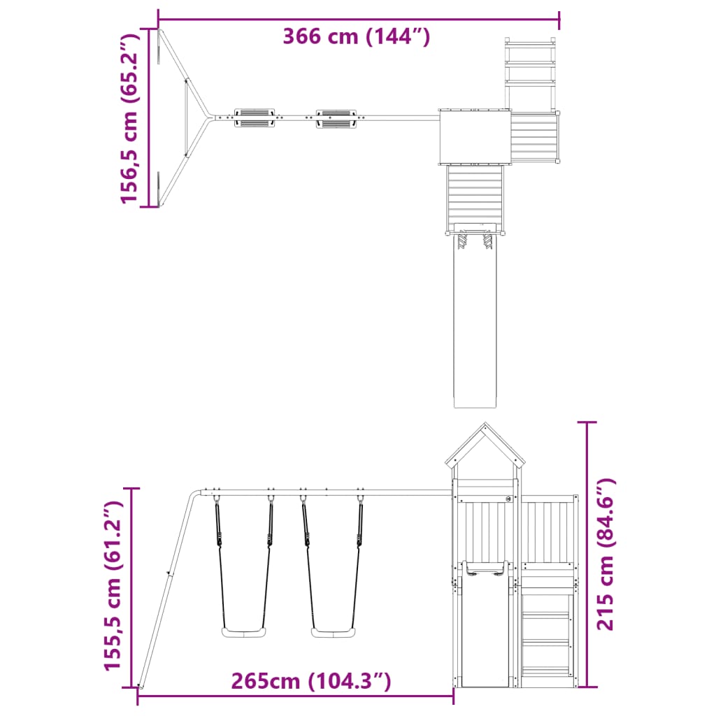 Speelhuis massief grenenhout Speeltoestellen | Creëer jouw Trendy Thuis | Gratis bezorgd & Retour | Trendy.nl