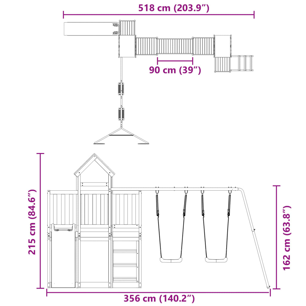 Speelhuis massief grenenhout Speeltoestellen | Creëer jouw Trendy Thuis | Gratis bezorgd & Retour | Trendy.nl