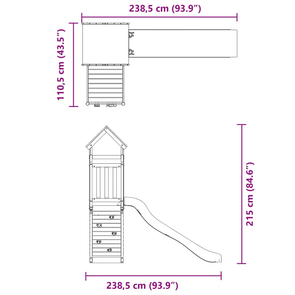 Speelhuis massief grenenhout Speeltoestellen | Creëer jouw Trendy Thuis | Gratis bezorgd & Retour | Trendy.nl