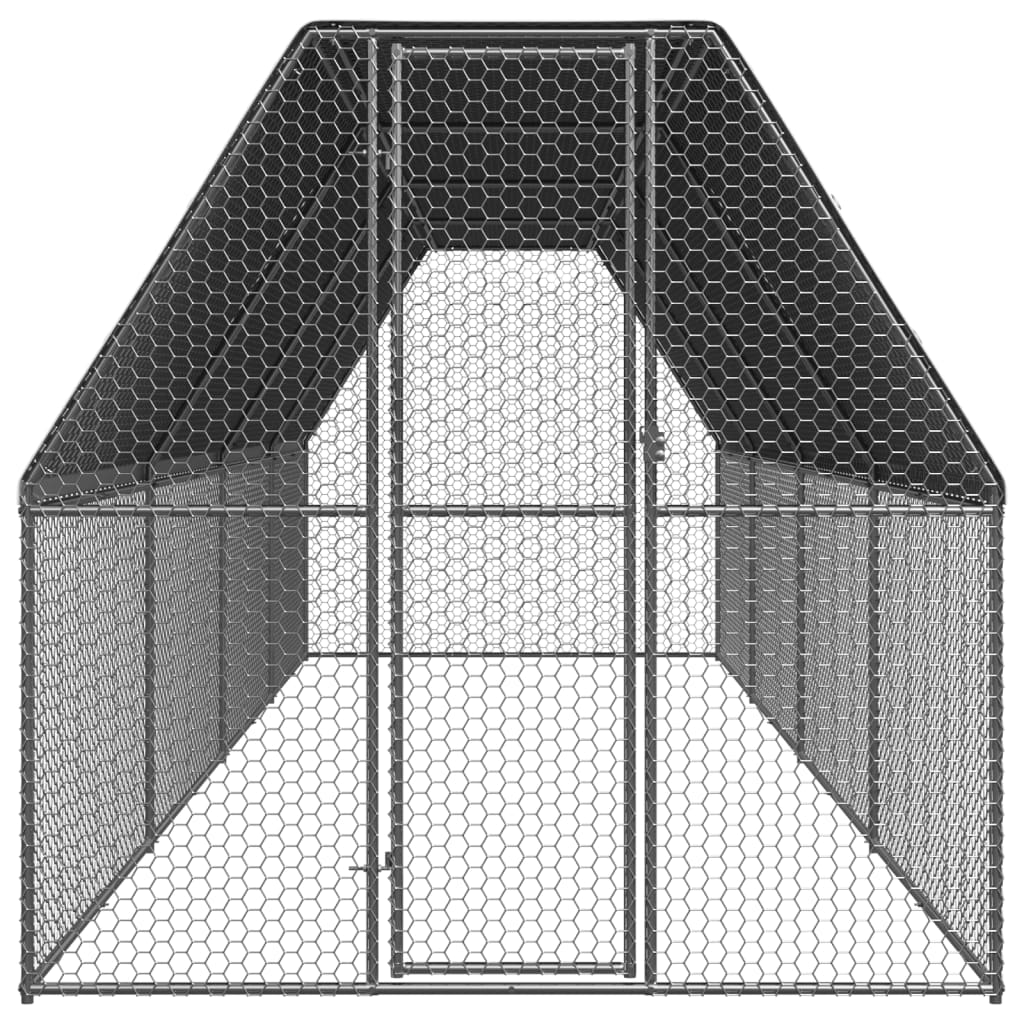 Kippenhok 2x8x2 m gegalvaniseerd staal Kooien & hokken | Creëer jouw Trendy Thuis | Gratis bezorgd & Retour | Trendy.nl