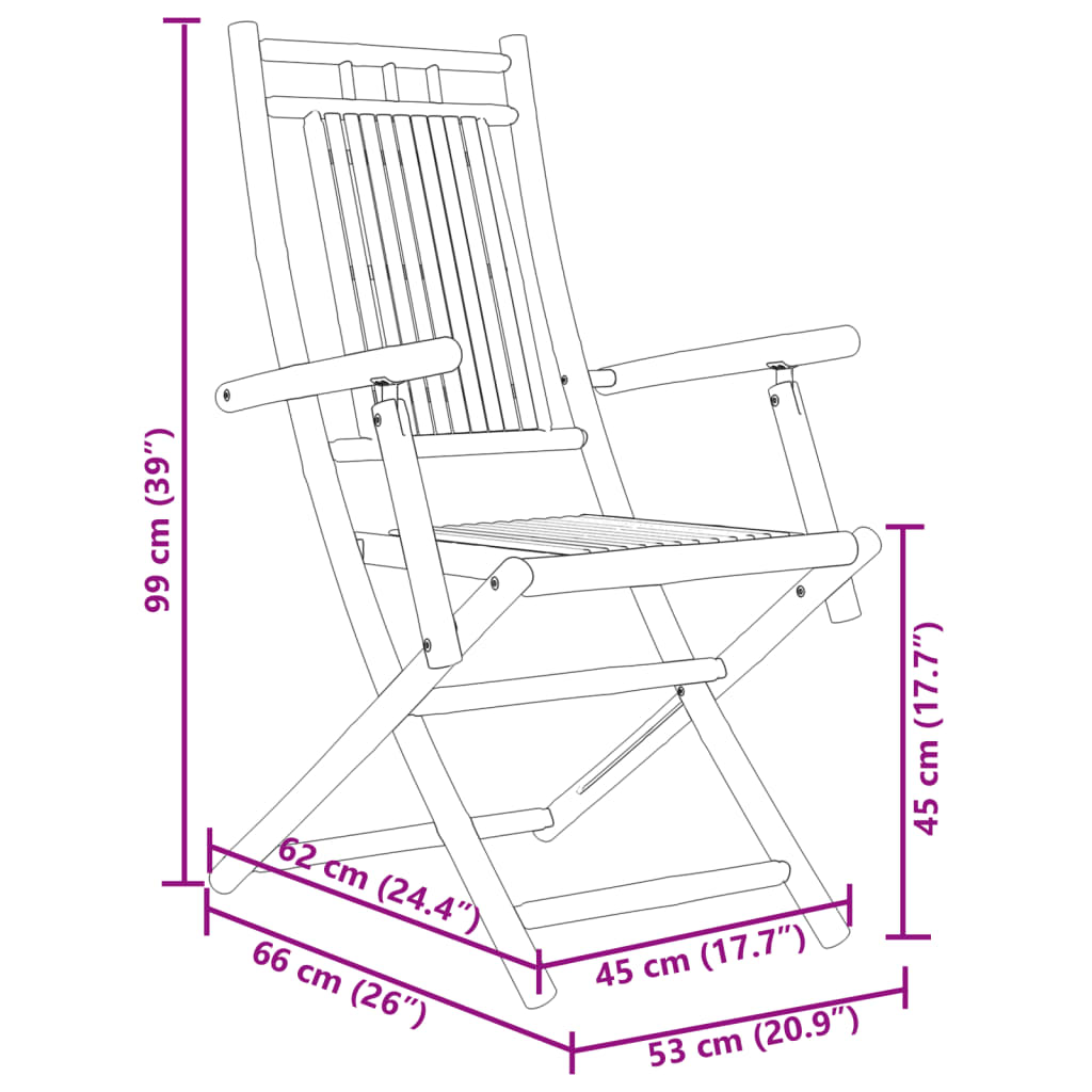 3-delige Bistroset bamboe Tuinsets | Creëer jouw Trendy Thuis | Gratis bezorgd & Retour | Trendy.nl