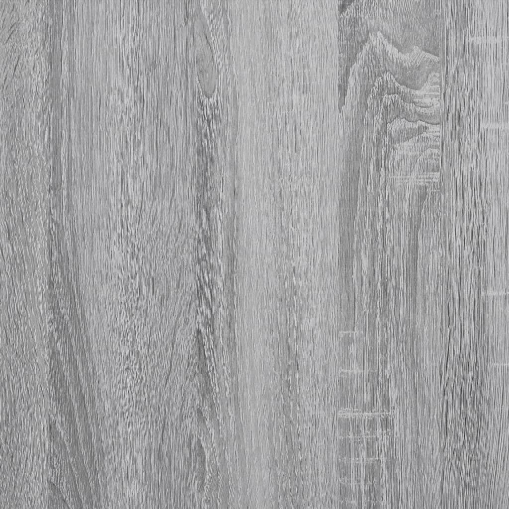 Bedframe bewerkt hout metaal grijs sonoma eiken 200x200 cm