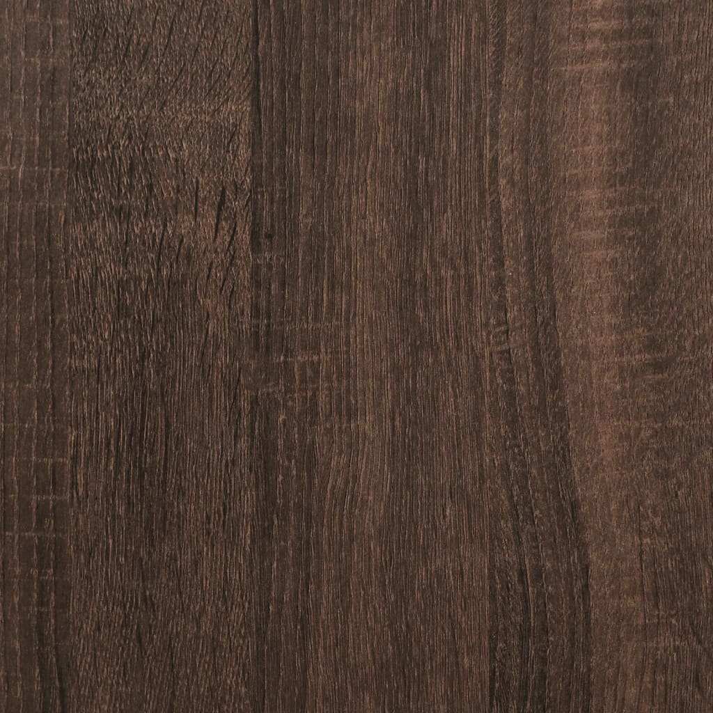 Bedframe bewerkt hout metaal bruin eikenkleur 150x200 cm