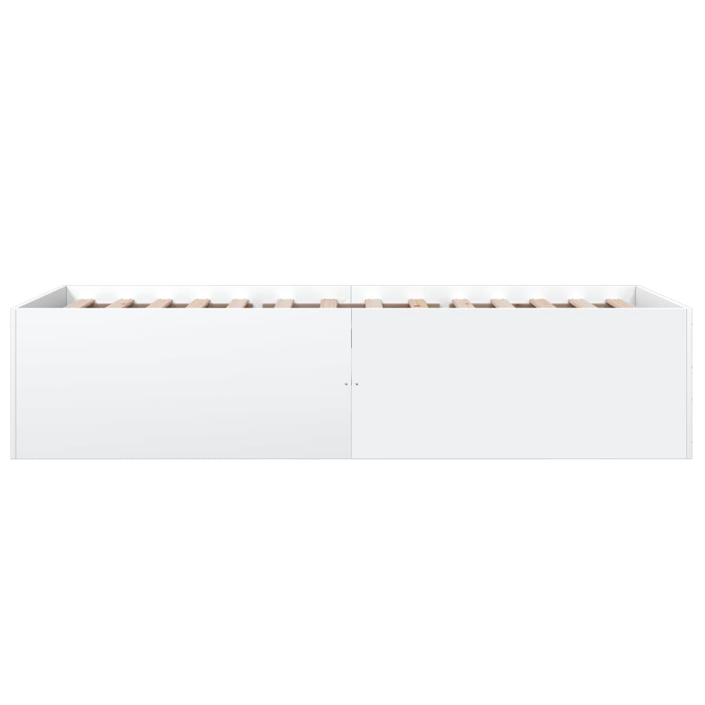 Bedframe bewerkt hout wit 90x190 cm Bedden & bedframes | Creëer jouw Trendy Thuis | Gratis bezorgd & Retour | Trendy.nl