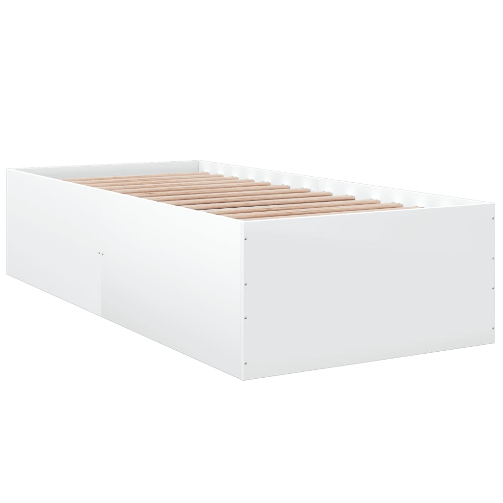 Bedframe bewerkt hout wit 90x190 cm Bedden & bedframes | Creëer jouw Trendy Thuis | Gratis bezorgd & Retour | Trendy.nl