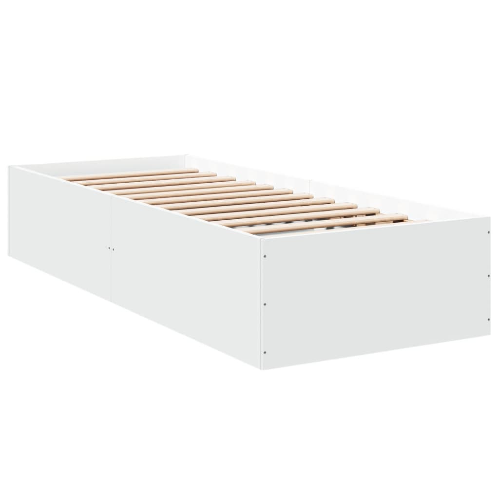 Bedframe bewerkt hout wit 90x190 cm Bedden & bedframes | Creëer jouw Trendy Thuis | Gratis bezorgd & Retour | Trendy.nl