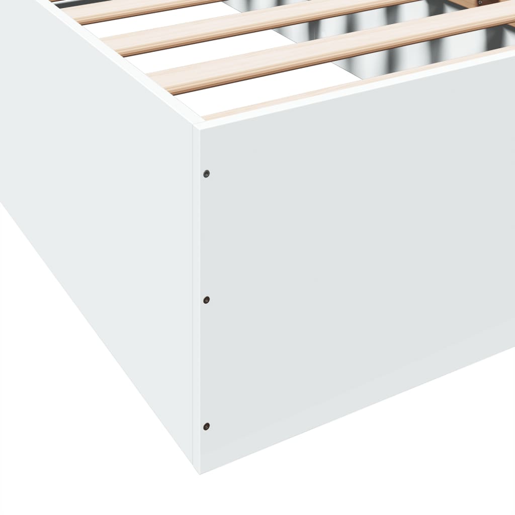 Bedframe bewerkt hout wit 90x190 cm Bedden & bedframes | Creëer jouw Trendy Thuis | Gratis bezorgd & Retour | Trendy.nl