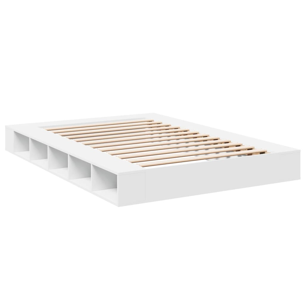 Bedframe bewerkt hout wit 150x200 cm Bedden & bedframes | Creëer jouw Trendy Thuis | Gratis bezorgd & Retour | Trendy.nl