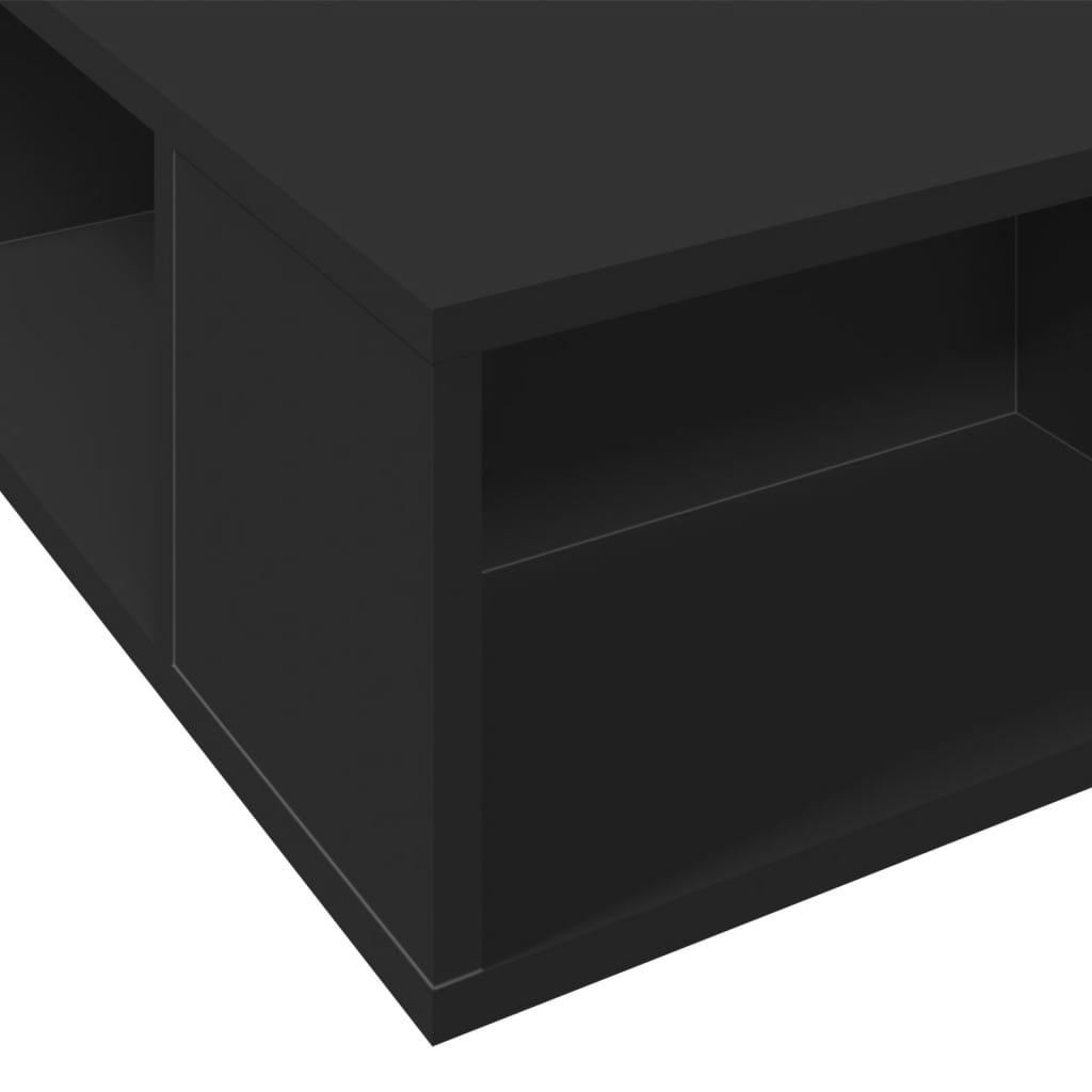 Bedframe bewerkt hout zwart 120x190 cm