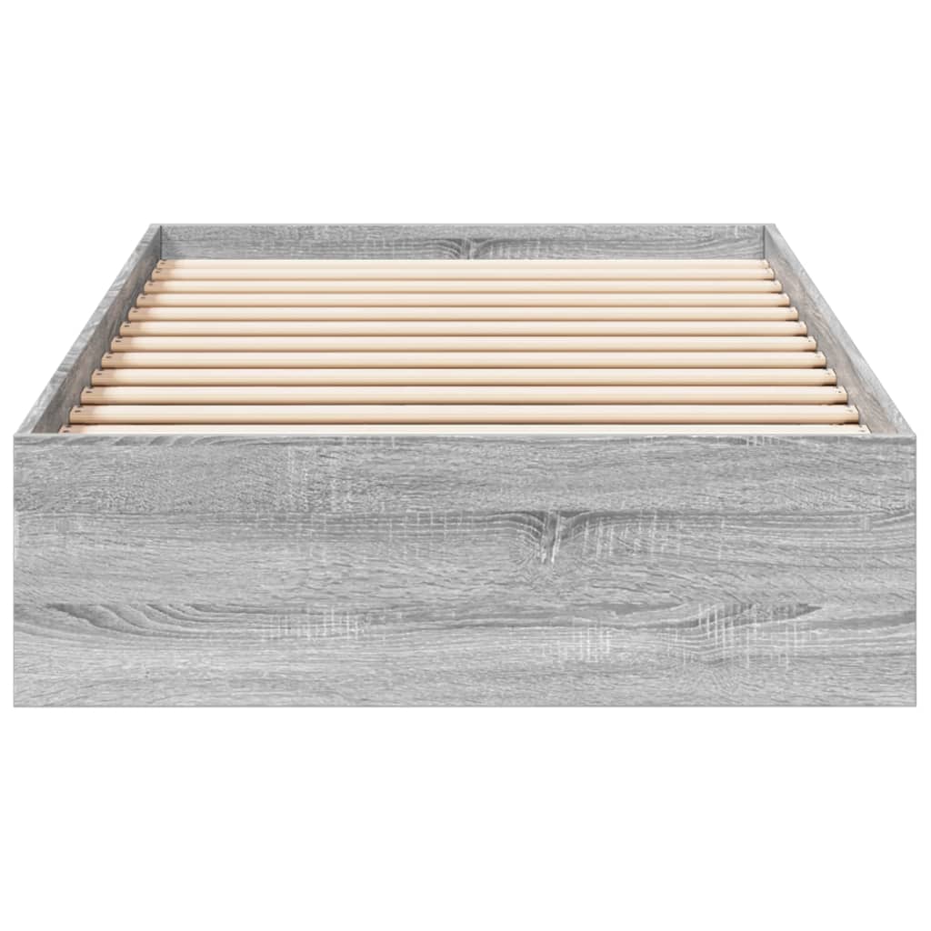 Bedframe met lades bewerkt hout grijs sonoma eiken 90x190 cm Bedden & bedframes | Creëer jouw Trendy Thuis | Gratis bezorgd & Retour | Trendy.nl