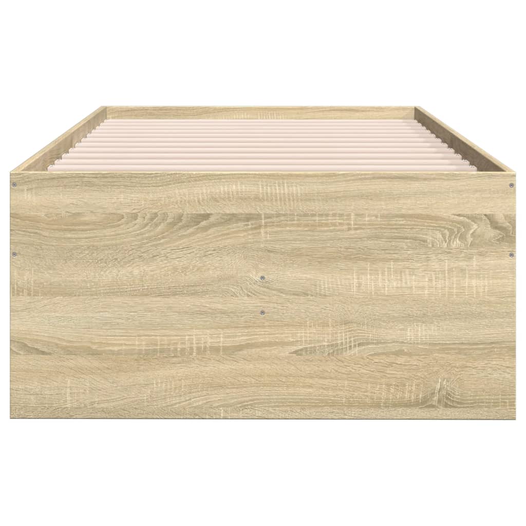 Slaapbank met lades 90x190 cm bewerkt hout sonoma eikenkleurig Bedden & bedframes | Creëer jouw Trendy Thuis | Gratis bezorgd & Retour | Trendy.nl