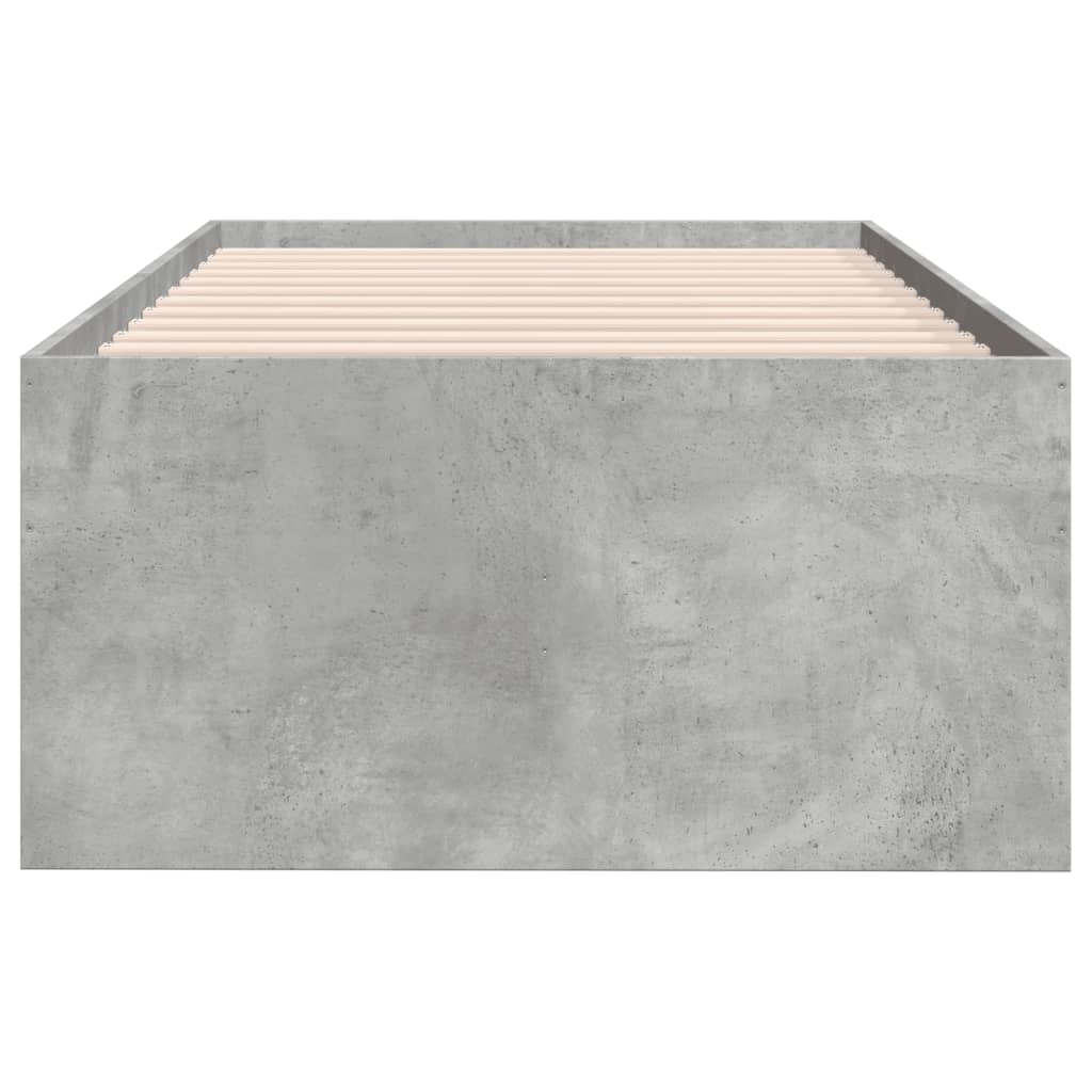 Slaapbank met lades 90x190 cm bewerkt hout betongrijs Bedden & bedframes | Creëer jouw Trendy Thuis | Gratis bezorgd & Retour | Trendy.nl