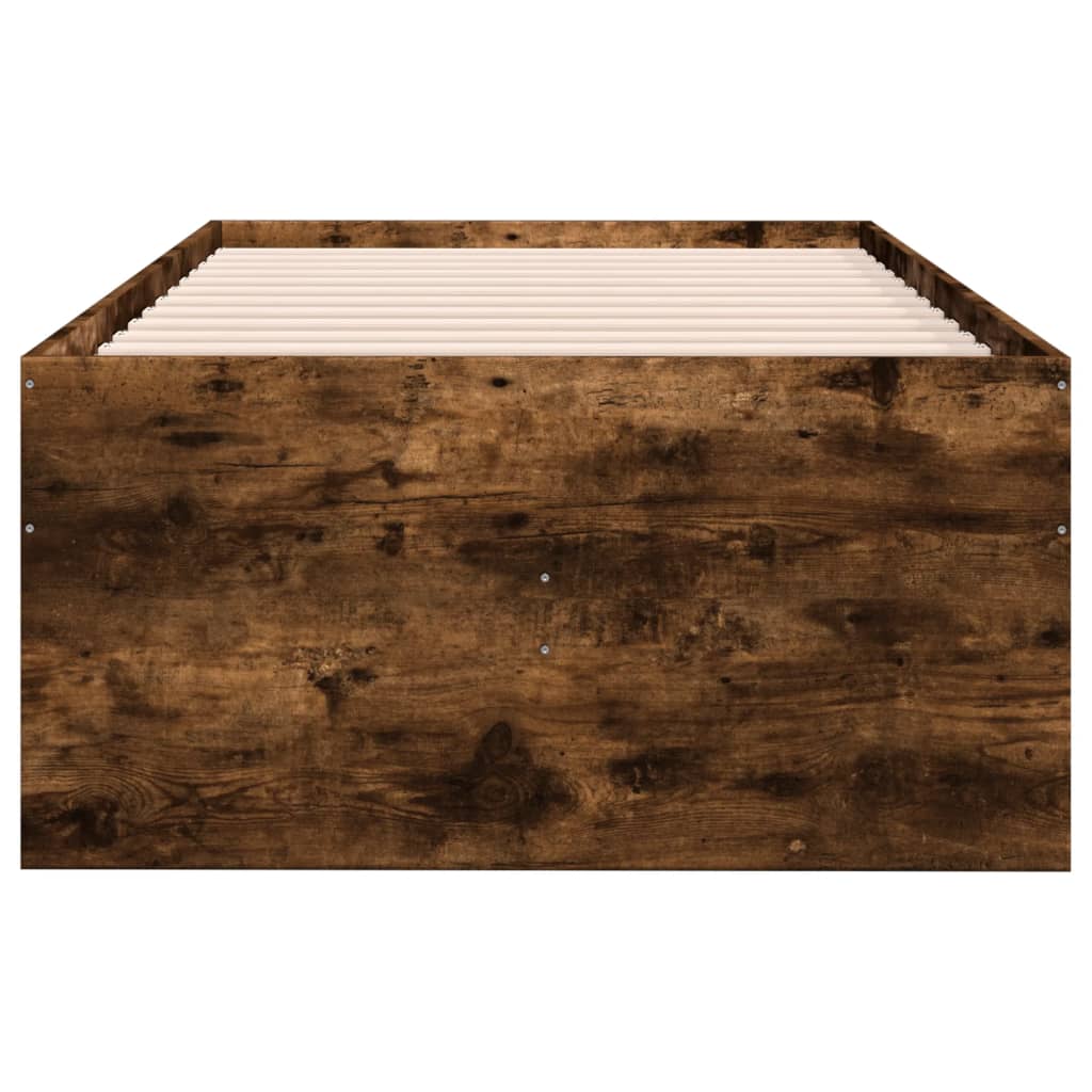 Slaapbank met lades 90x190 cm bewerkt hout gerookt eikenkleurig Bedden & bedframes | Creëer jouw Trendy Thuis | Gratis bezorgd & Retour | Trendy.nl