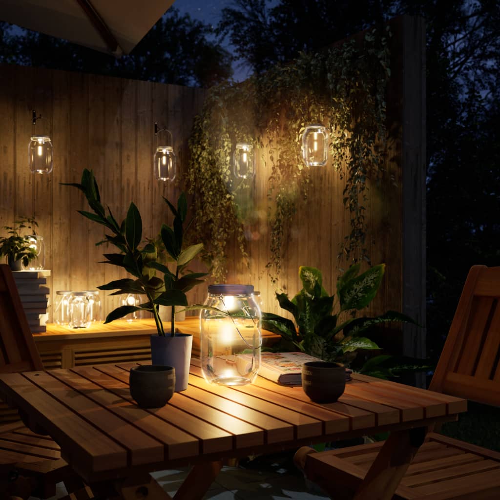 Tuinlantaarns 12 st glas warmwit Buitenverlichting | Creëer jouw Trendy Thuis | Gratis bezorgd & Retour | Trendy.nl