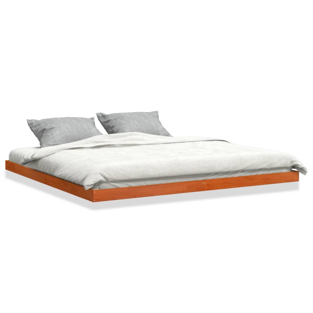 Bedframe massief grenenhout wasbruin 200x200 cm Bedden & bedframes | Creëer jouw Trendy Thuis | Gratis bezorgd & Retour | Trendy.nl