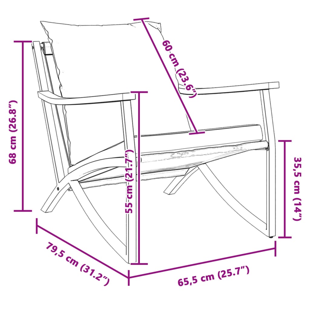 Tuinstoelen 2 st met kussens staal zwart Tuinsets | Creëer jouw Trendy Thuis | Gratis bezorgd & Retour | Trendy.nl