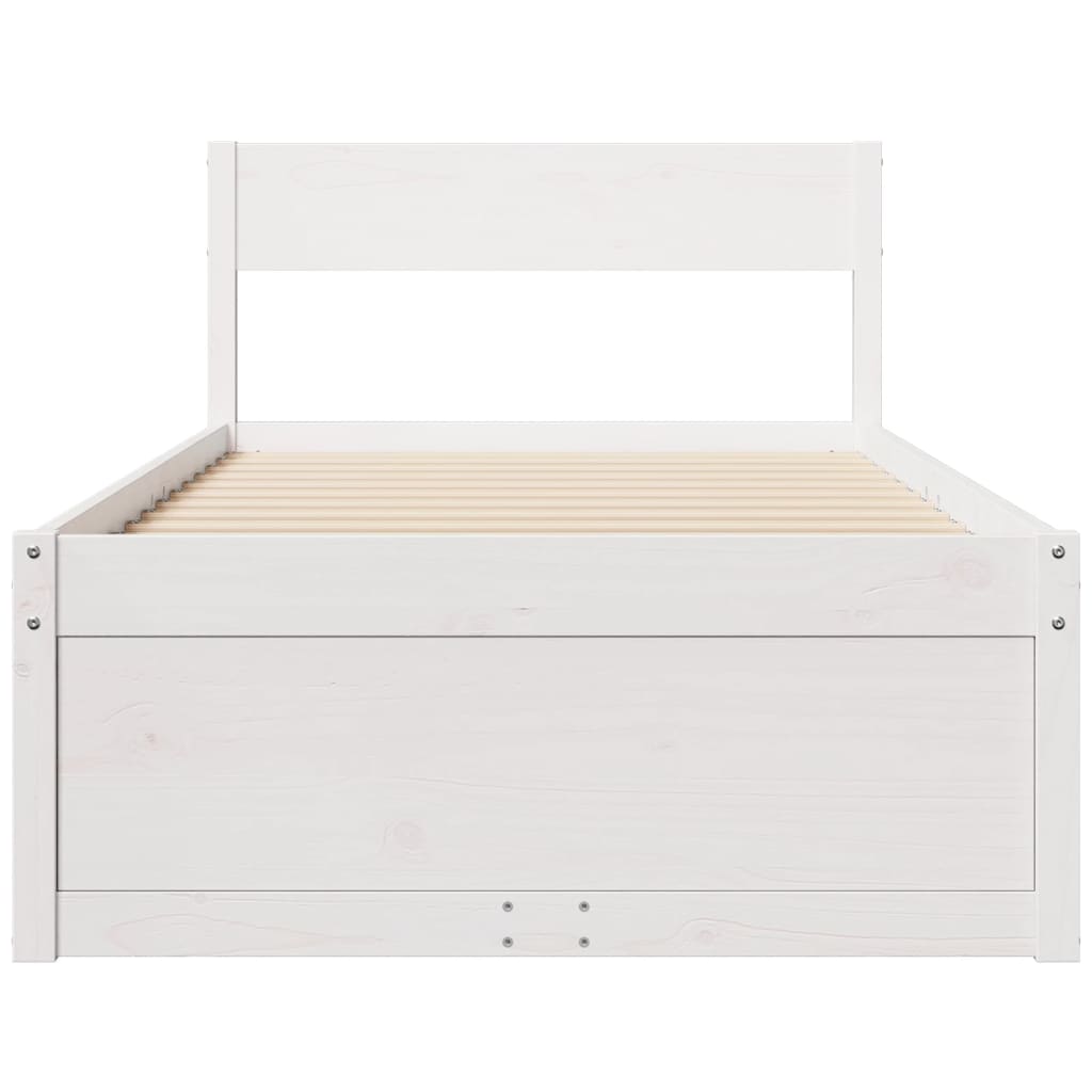 Bedframe zonder matras massief grenenhout wit 90x200 cm Bedden & bedframes | Creëer jouw Trendy Thuis | Gratis bezorgd & Retour | Trendy.nl