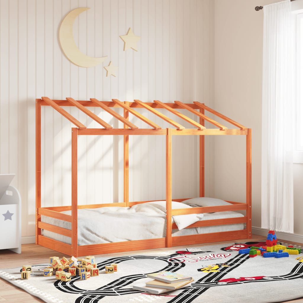 Kinderbed met bedhuis 90x190 cm massief grenenhout wasbruin Bedden & bedframes | Creëer jouw Trendy Thuis | Gratis bezorgd & Retour | Trendy.nl