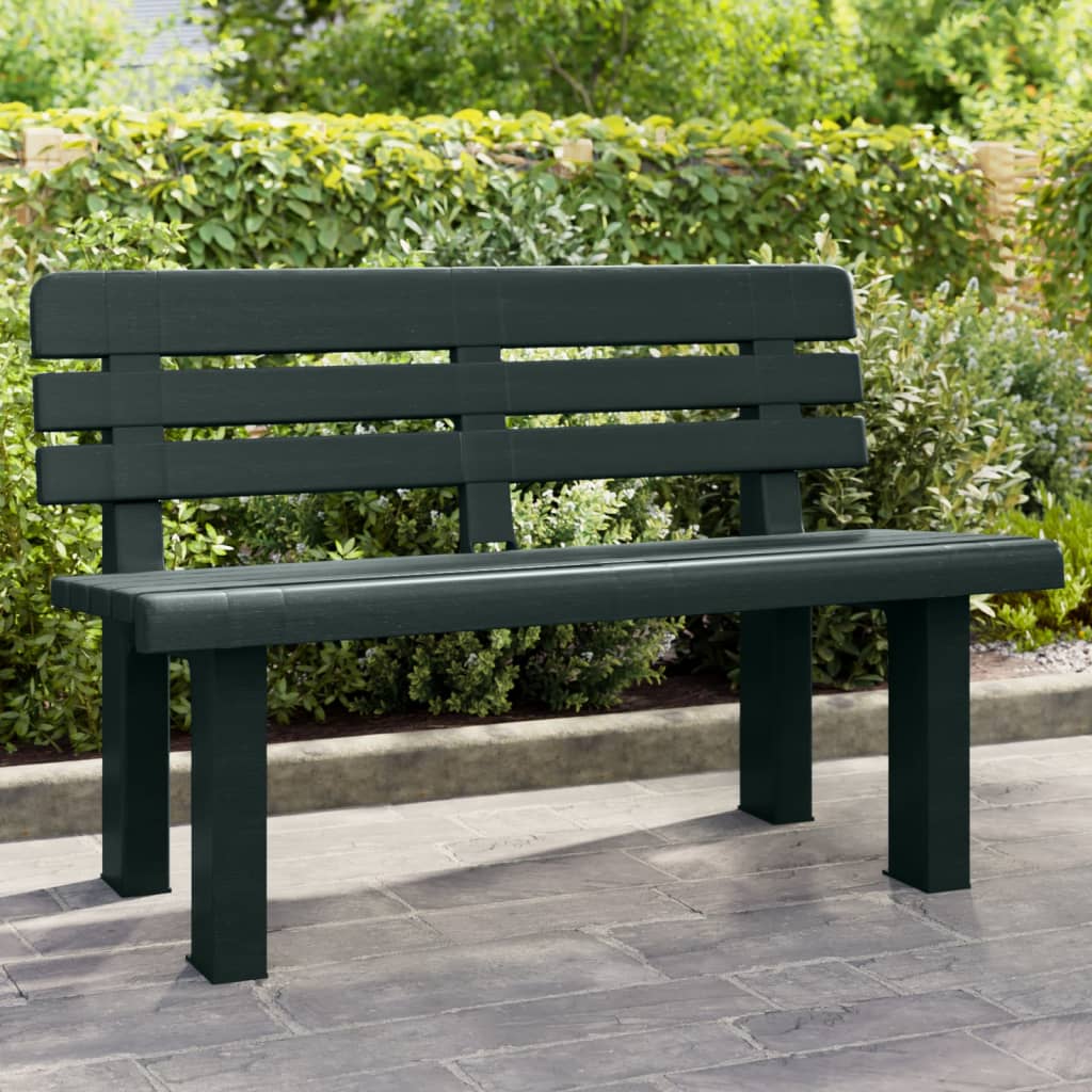 Tuinbankje 110x52x71 cm polypropeen groen Tuinbanken | Creëer jouw Trendy Thuis | Gratis bezorgd & Retour | Trendy.nl