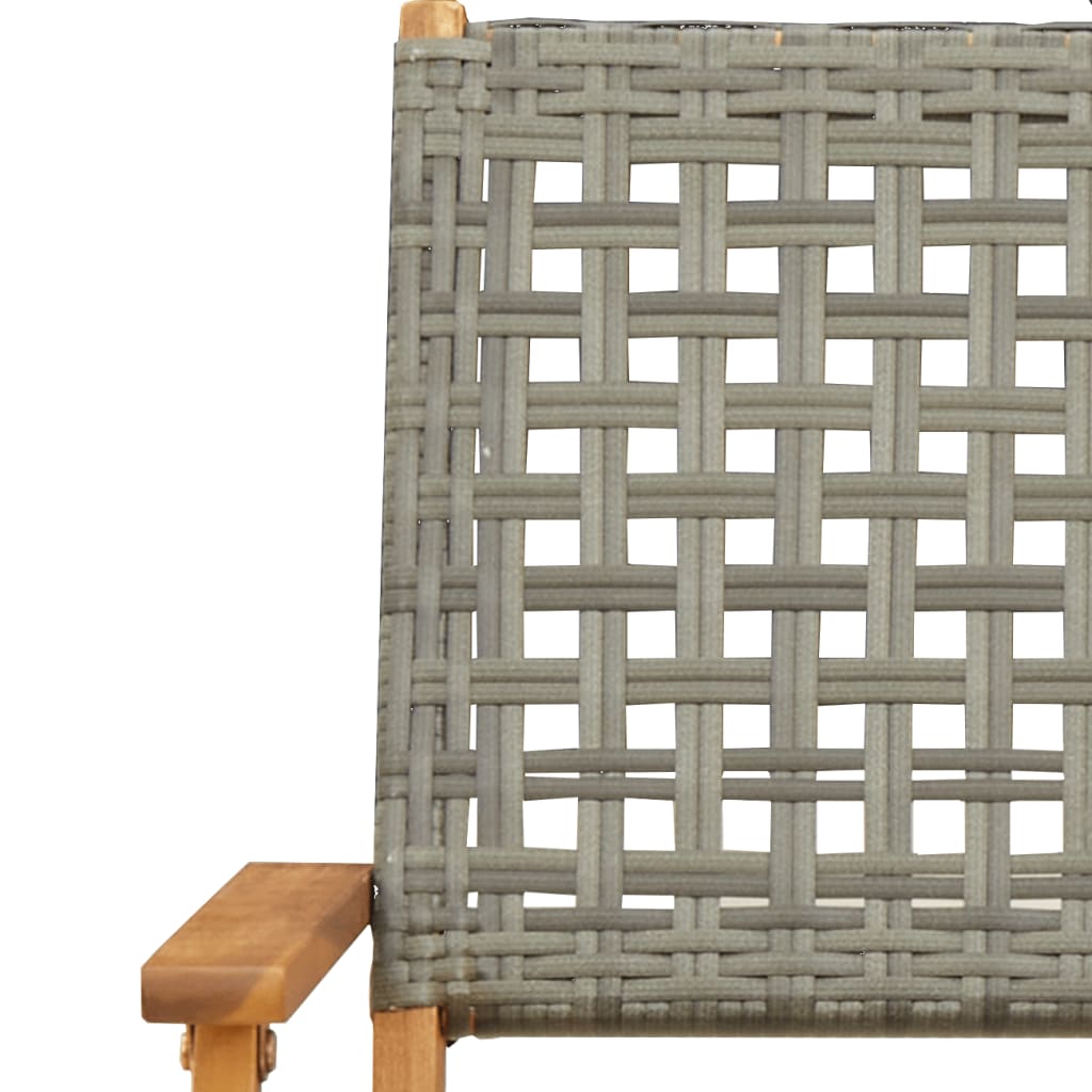 5-delige Tuinset poly rattan en massief hout grijs Tuinsets | Creëer jouw Trendy Thuis | Gratis bezorgd & Retour | Trendy.nl