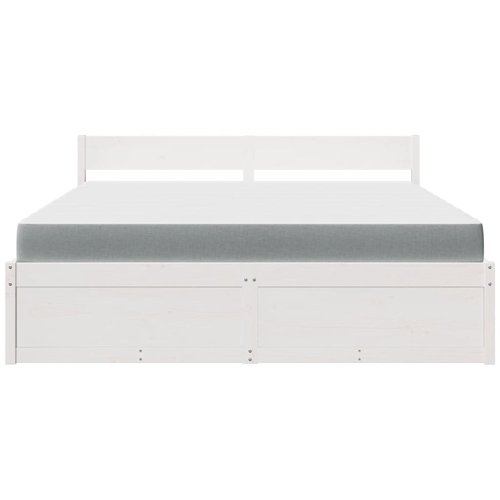 Bed met lades en matras massief grenenhout wit 180x200 cm Bedden & bedframes | Creëer jouw Trendy Thuis | Gratis bezorgd & Retour | Trendy.nl