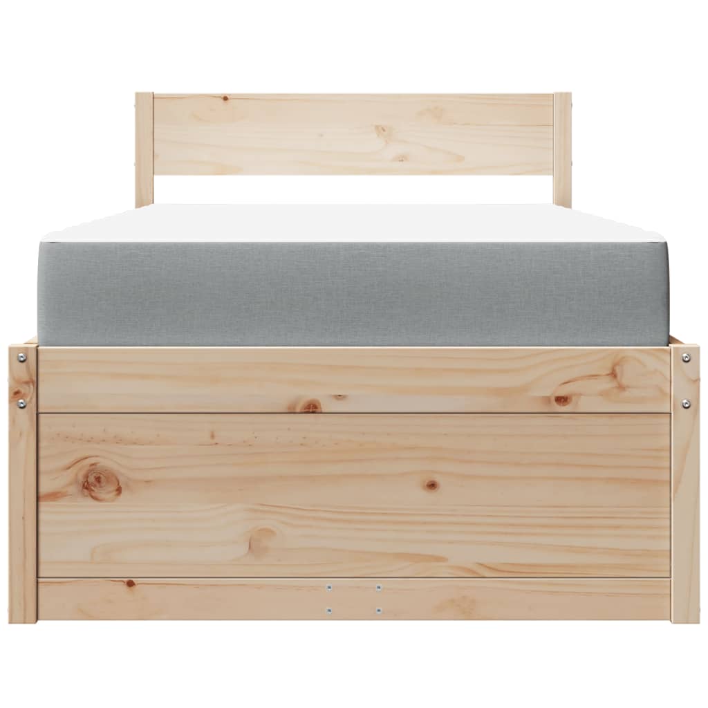 Bed met lades en matras massief grenenhout 90x190 cm Bedden & bedframes | Creëer jouw Trendy Thuis | Gratis bezorgd & Retour | Trendy.nl