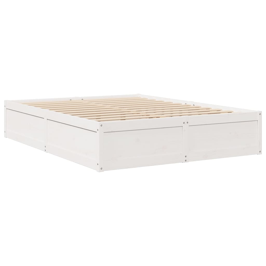 Bed met matras massief grenenhout wit 140x200 cm Bedden & bedframes | Creëer jouw Trendy Thuis | Gratis bezorgd & Retour | Trendy.nl