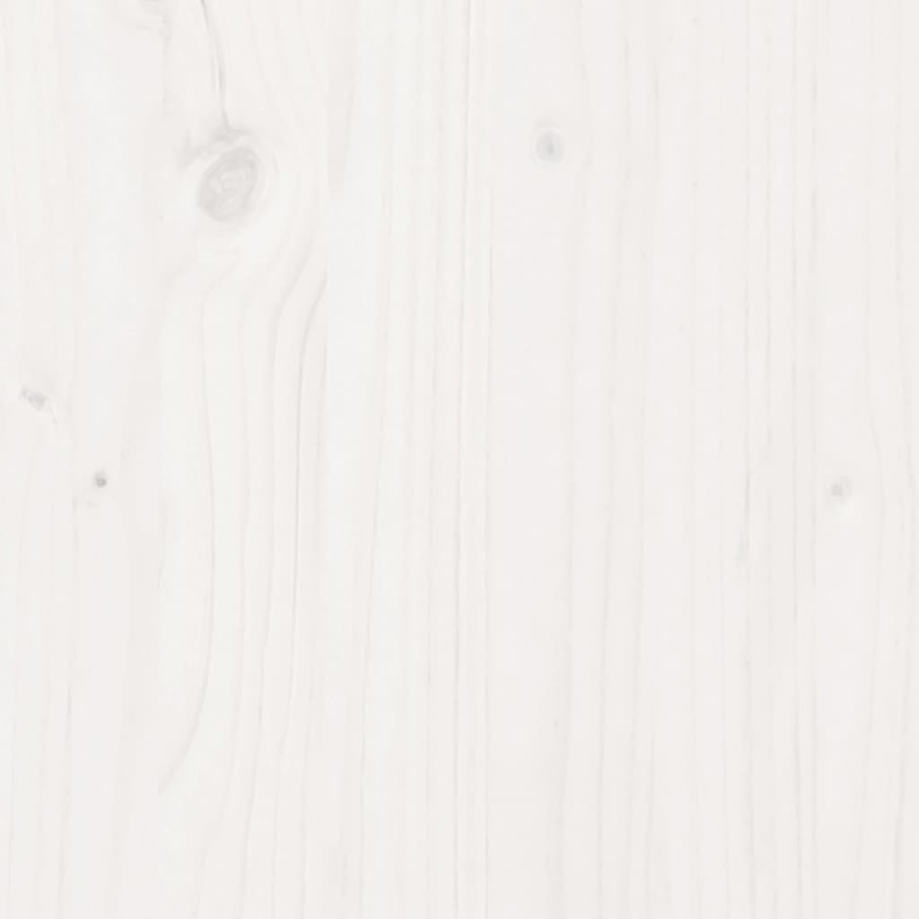Bed met matras massief grenenhout wit 120x190 cm