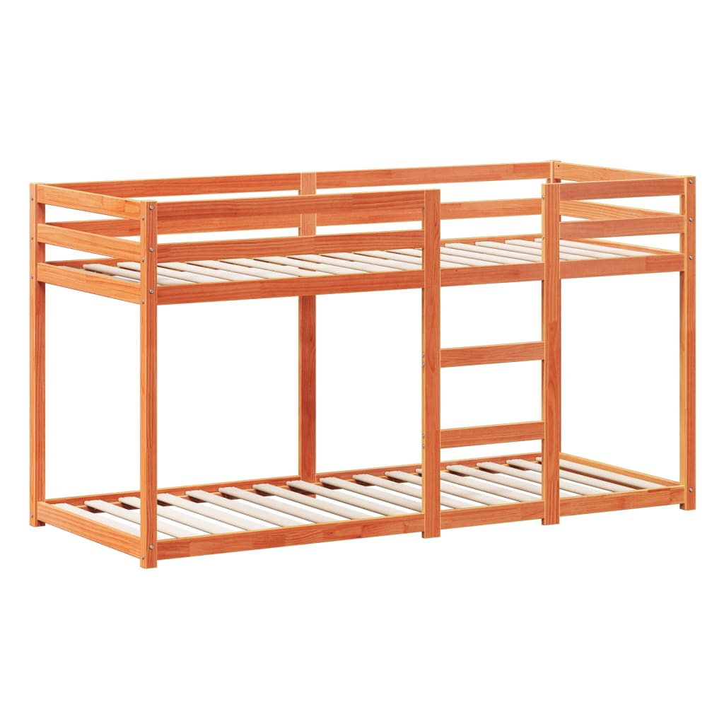 Stapelbed met dak massief grenenhout wasbruin 90x190 cm Bedden & bedframes | Creëer jouw Trendy Thuis | Gratis bezorgd & Retour | Trendy.nl