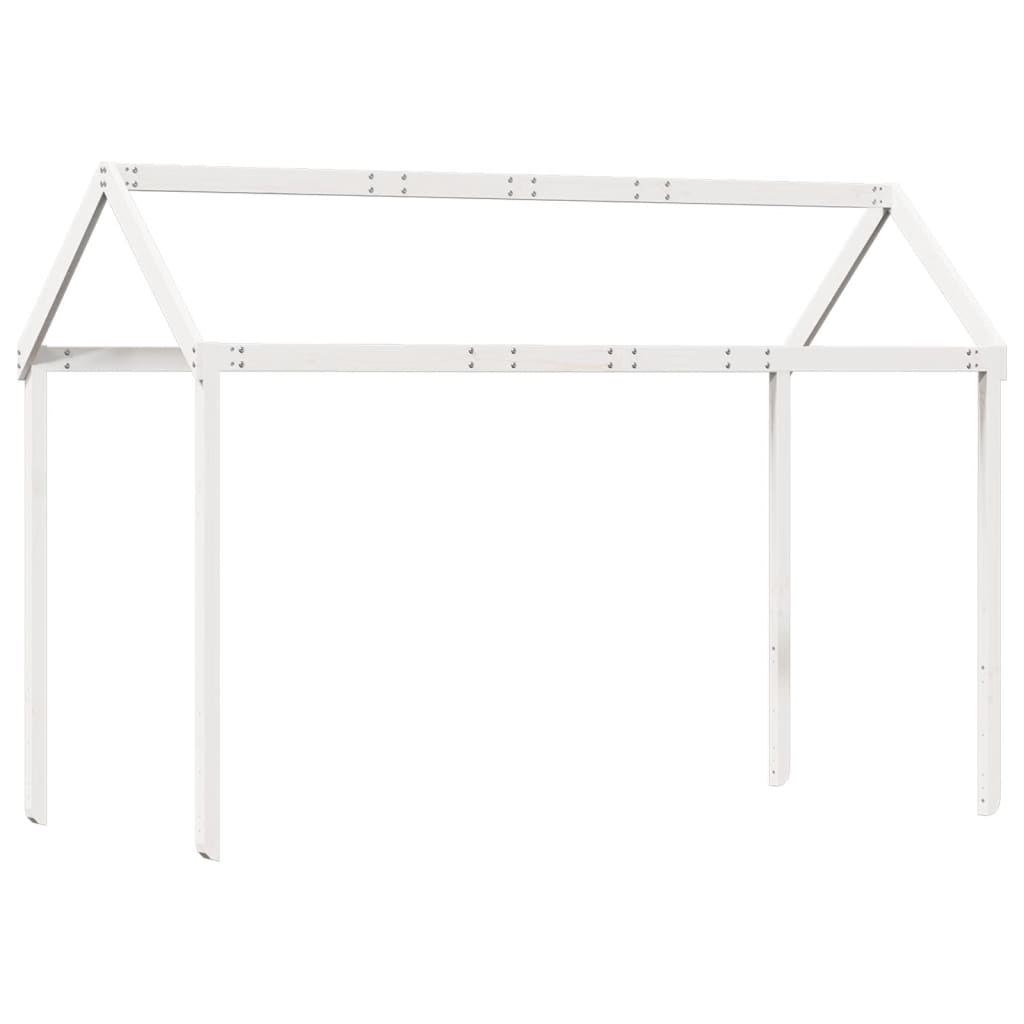 Halfhoogslaper met ladder en bedhuis grenenhout wit 80x200 cm Bedden & bedframes | Creëer jouw Trendy Thuis | Gratis bezorgd & Retour | Trendy.nl