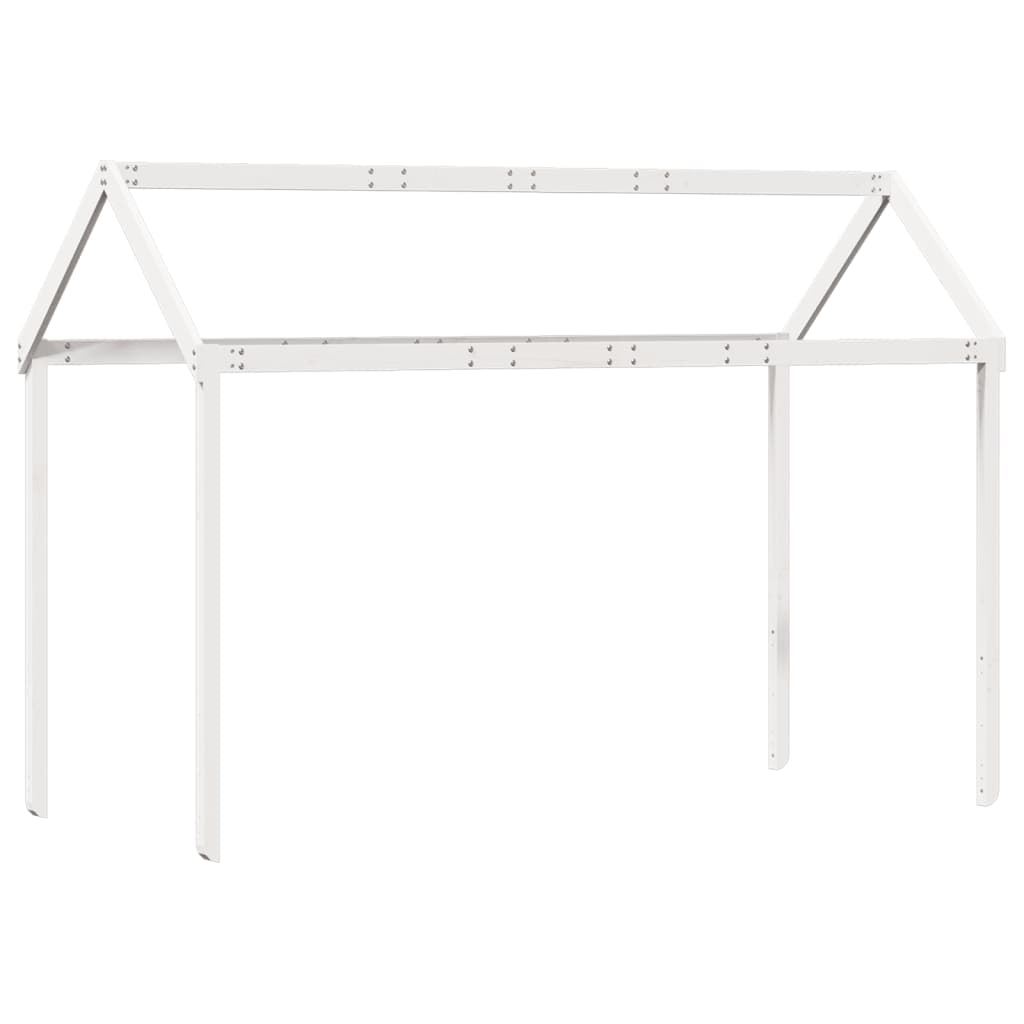 Halfhoogslaper met ladder en bedhuis grenenhout wit 90x200 cm Bedden & bedframes | Creëer jouw Trendy Thuis | Gratis bezorgd & Retour | Trendy.nl