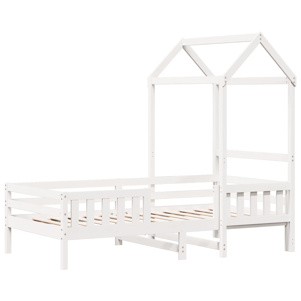 Bedframe met huisje massief grenenhout wit 80x200 cm Bedden & bedframes | Creëer jouw Trendy Thuis | Gratis bezorgd & Retour | Trendy.nl