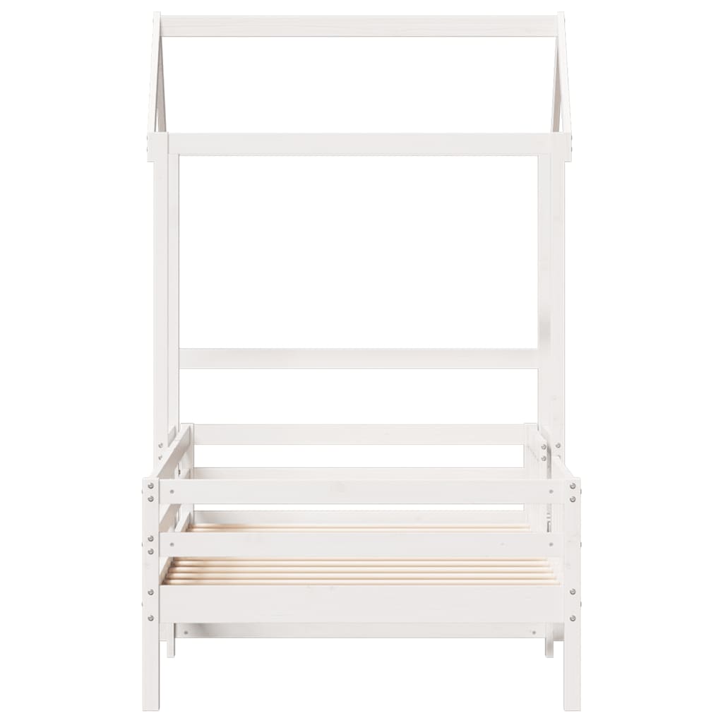 Bedframe met huisje massief grenenhout wit 80x200 cm Bedden & bedframes | Creëer jouw Trendy Thuis | Gratis bezorgd & Retour | Trendy.nl