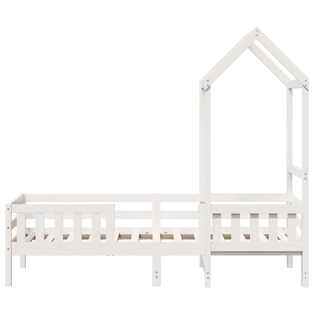 Bedframe met huisje massief grenenhout wit 80x200 cm Bedden & bedframes | Creëer jouw Trendy Thuis | Gratis bezorgd & Retour | Trendy.nl