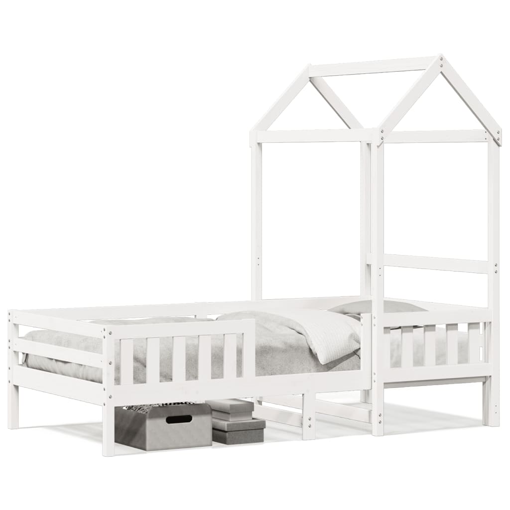 Bedframe met huisje massief grenenhout wit 80x200 cm Bedden & bedframes | Creëer jouw Trendy Thuis | Gratis bezorgd & Retour | Trendy.nl