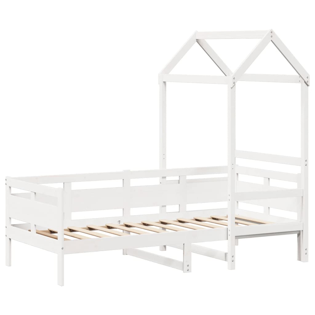 Slaapbank met bedhuis 90x190 cm massief grenenhout wit Bedden & bedframes | Creëer jouw Trendy Thuis | Gratis bezorgd & Retour | Trendy.nl