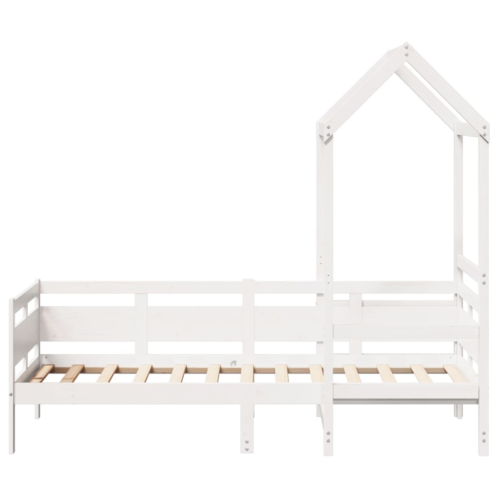 Slaapbank met bedhuis 90x190 cm massief grenenhout wit Bedden & bedframes | Creëer jouw Trendy Thuis | Gratis bezorgd & Retour | Trendy.nl