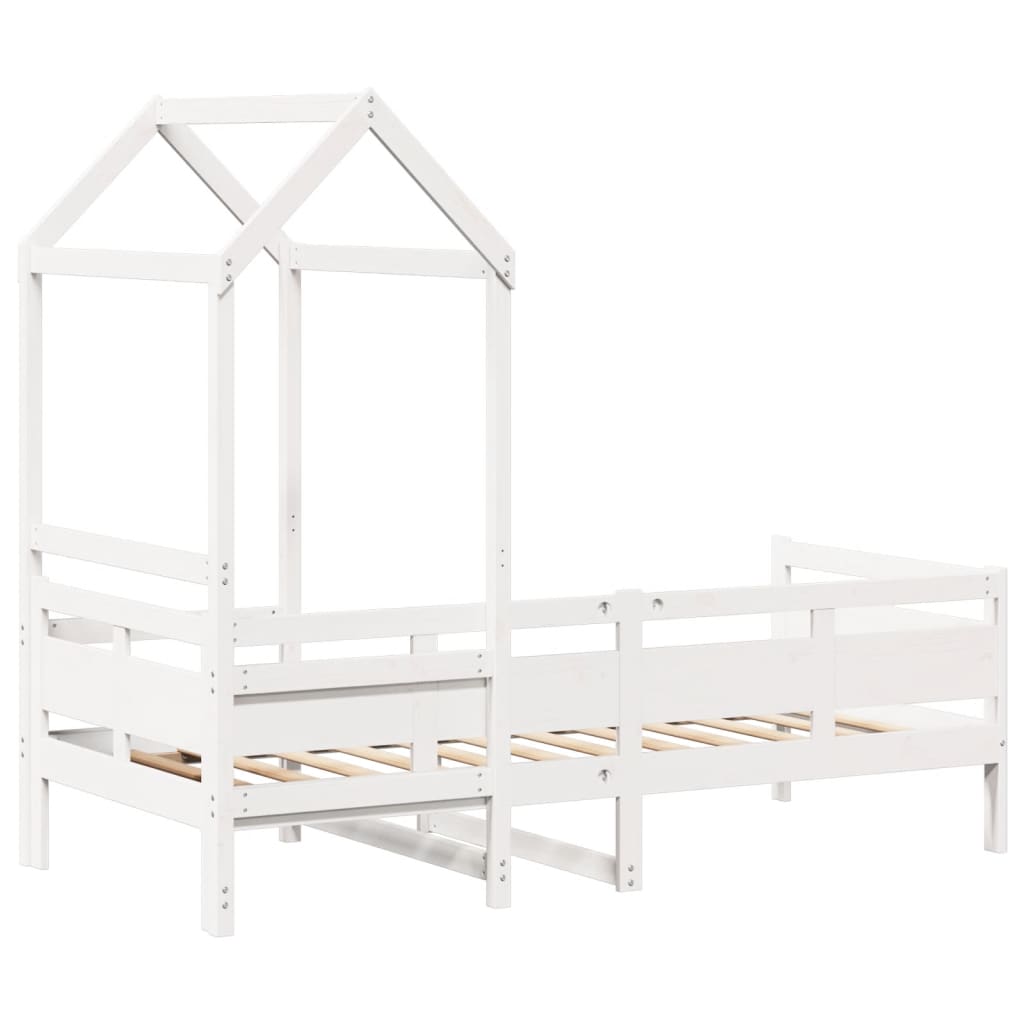 Slaapbank met bedhuis 90x190 cm massief grenenhout wit Bedden & bedframes | Creëer jouw Trendy Thuis | Gratis bezorgd & Retour | Trendy.nl