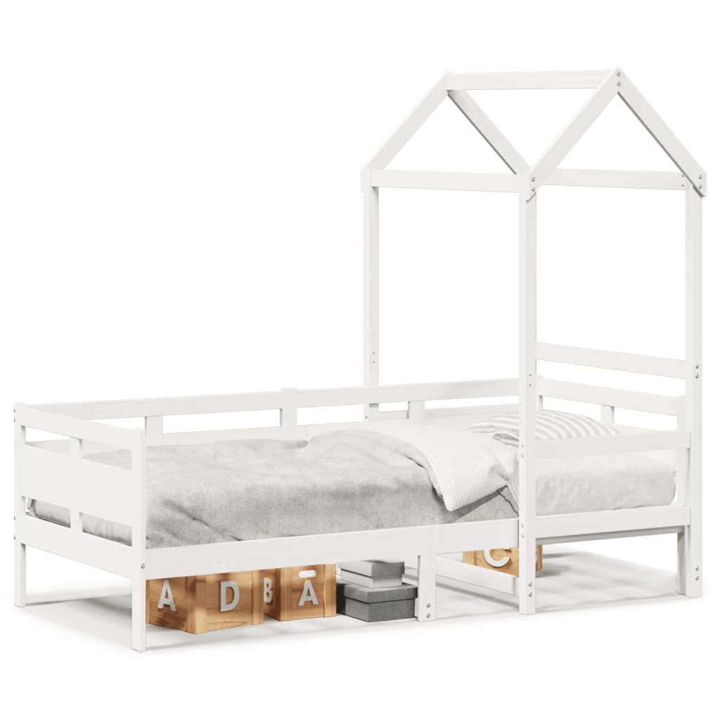 Slaapbank met bedhuis 90x190 cm massief grenenhout wit Bedden & bedframes | Creëer jouw Trendy Thuis | Gratis bezorgd & Retour | Trendy.nl