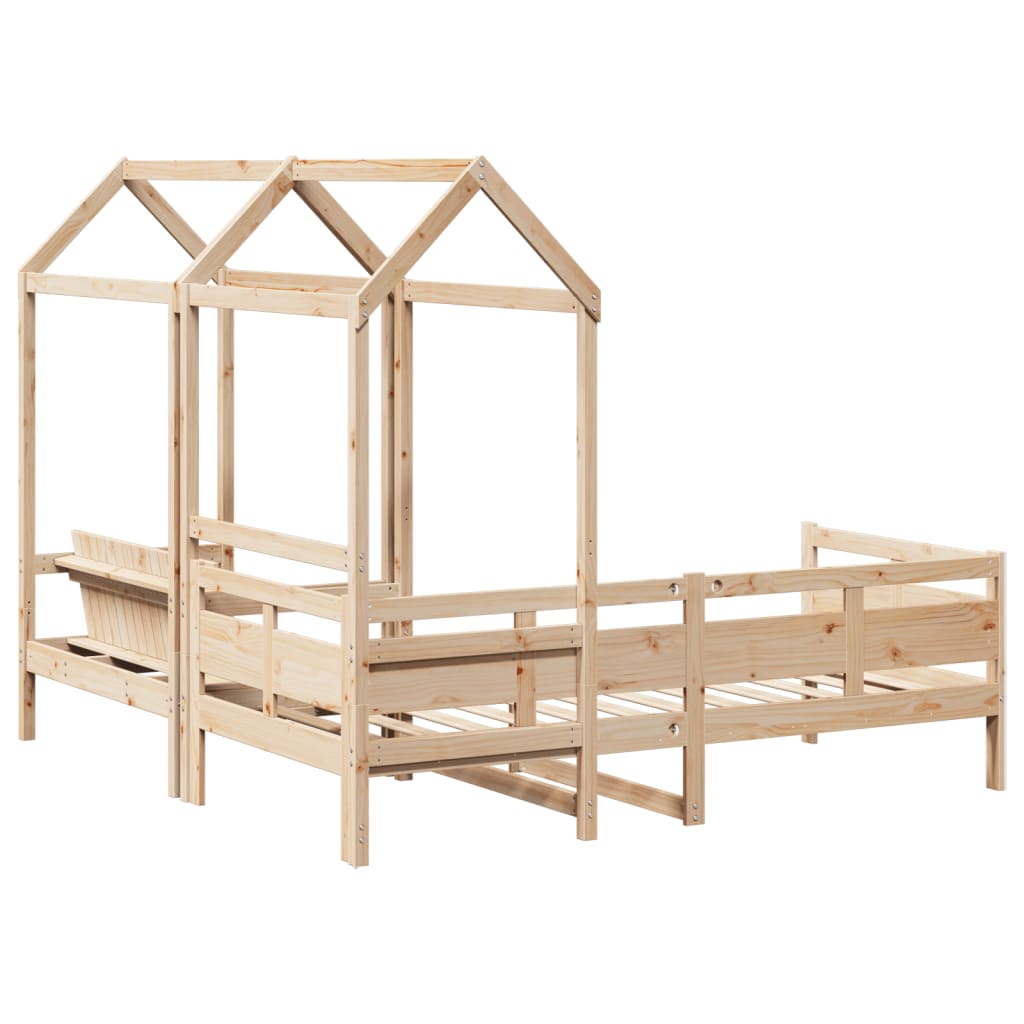 Kinderbed met huisje en bankje massief grenenhout 90x190 cm Bedden & bedframes | Creëer jouw Trendy Thuis | Gratis bezorgd & Retour | Trendy.nl