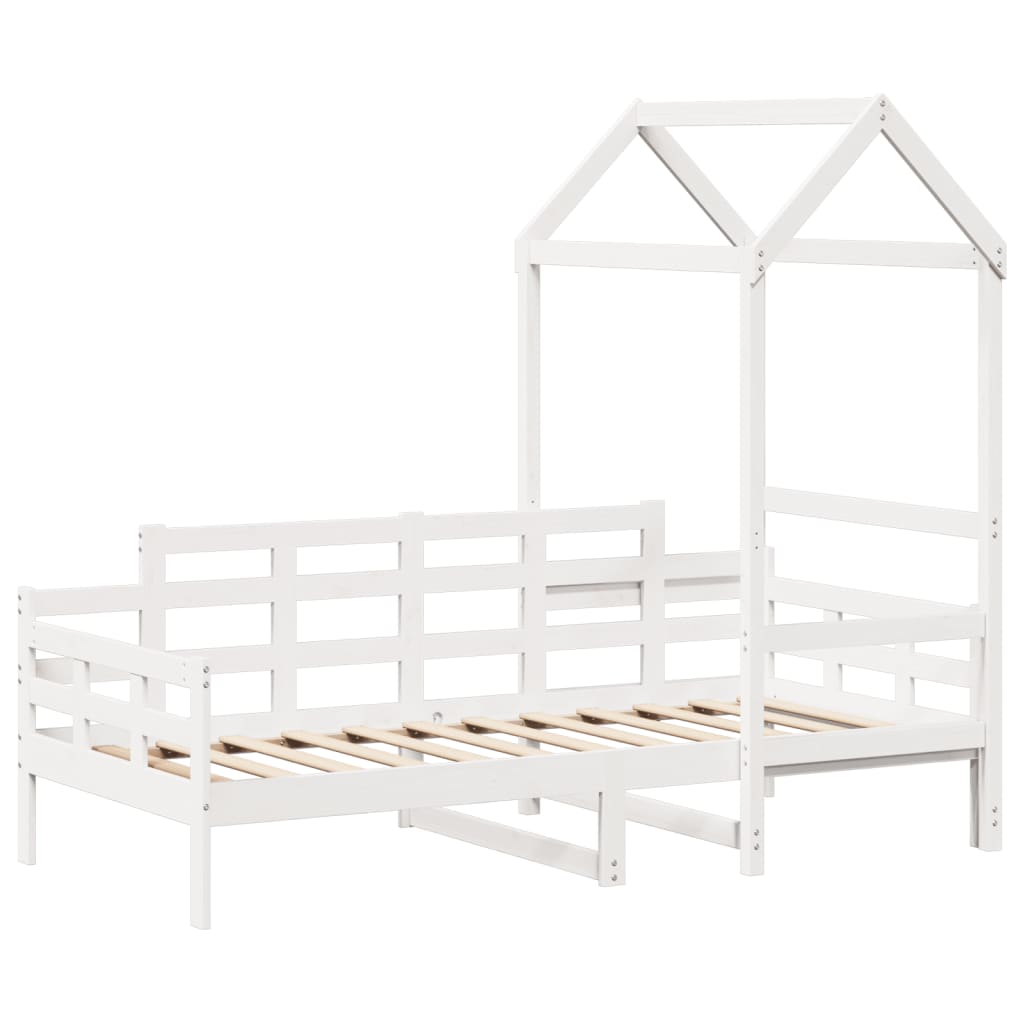 Slaapbank met huisje 90x200 cm massief grenenhout wit Bedden & bedframes | Creëer jouw Trendy Thuis | Gratis bezorgd & Retour | Trendy.nl