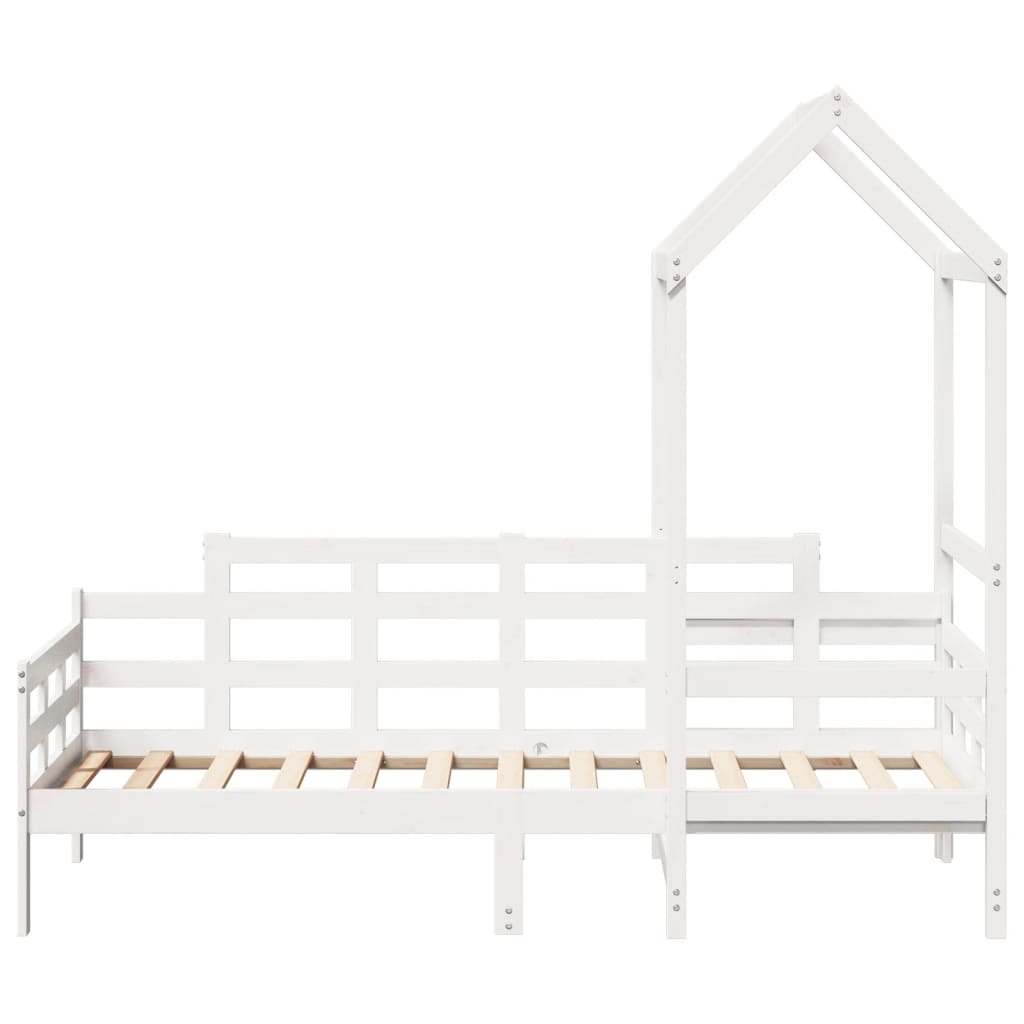 Slaapbank met huisje 90x200 cm massief grenenhout wit Bedden & bedframes | Creëer jouw Trendy Thuis | Gratis bezorgd & Retour | Trendy.nl