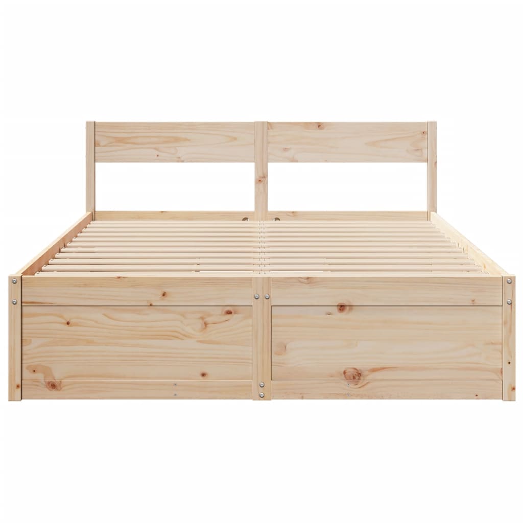 Bedframe zonder matras massief grenenhout 150x200 cm